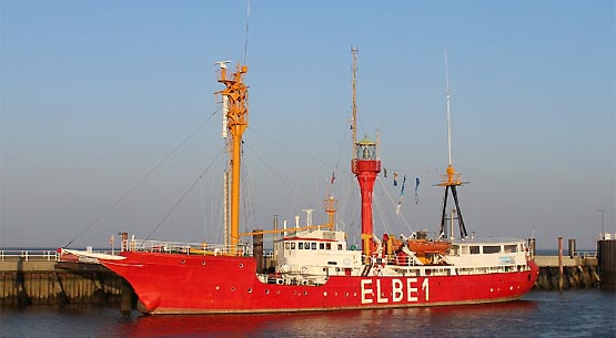 Feuerschiff Elbe 1 als Museumsschiff in Cuxhaven