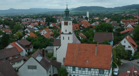 Blick ber Drnau mit Cyriakskirche
