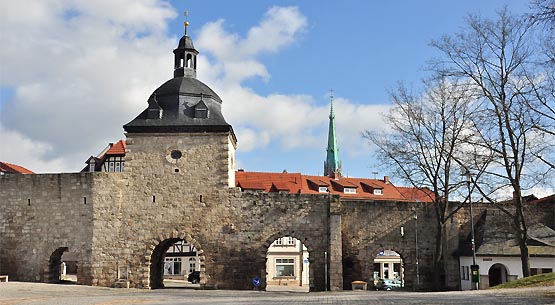 Stadtmauer mit Frauentor in Mhlhausen
