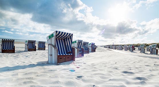 Strandkrbe auf Norderney