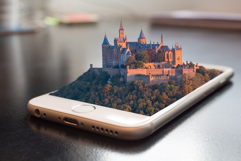 Burg auf Smartphone