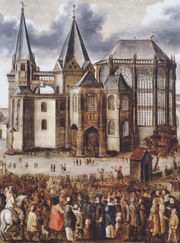 Baulicher Zustand des Domes vor dem Stadtbrand mit gotischer Ungarnkapelle (1622)