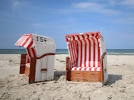 Strandkrbe auf Amrum