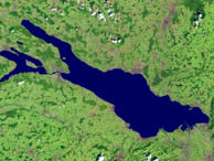 Satellitenaufnahme vom Bodensee