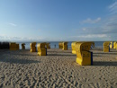 Strandkrbe an der Nordsee