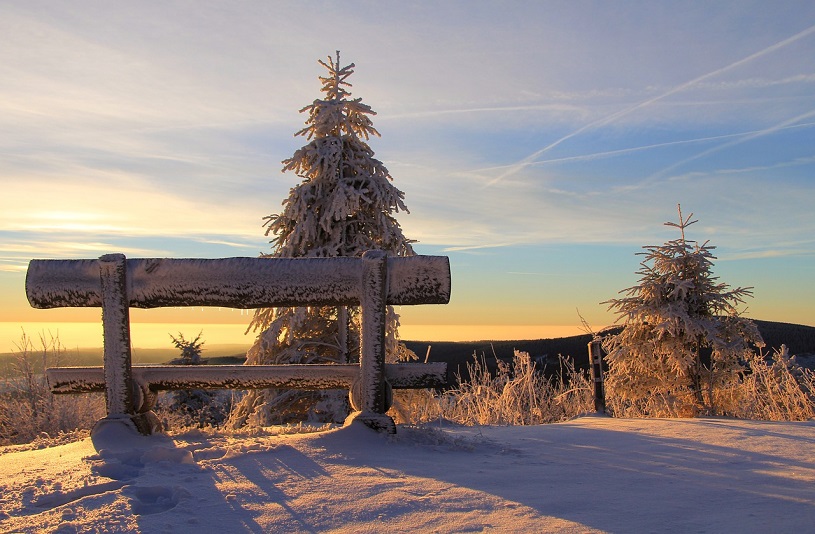 Sonnenaufgang auf dem Fichtelberg