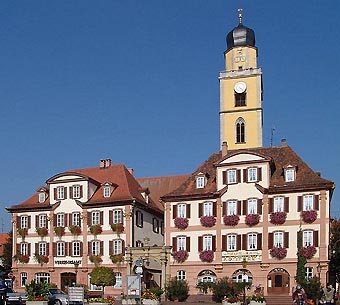 Zwillingshuser am Marktplatz in Bad Mergentheim
