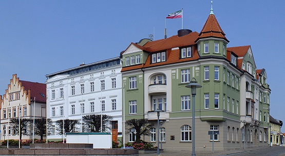 Am Marktplatz in Bergen auf Rgen