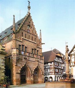 Marktplatz mit Melanchthonhaus in Bretten