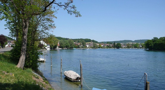 Blick auf Bsingen am Hochrhein