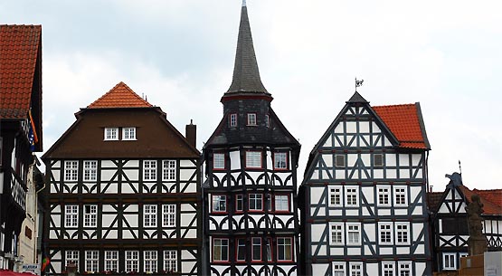 Huser am Marktplatz in Fritzlar