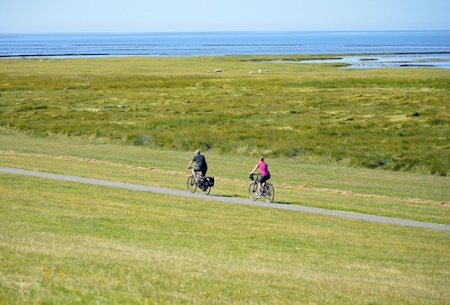 Radfahren am Deich