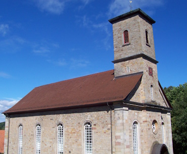 Evangelische Kirche im Ortsteil Oberkalbach
