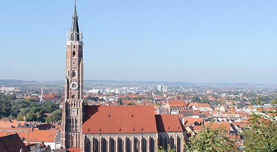 Landshut mit Stiftsbasilika St. Martin
