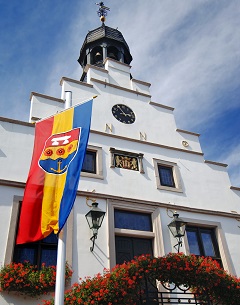 Historisches Rathaus der Stadt Lingen (Ems) auf dem Marktplatz