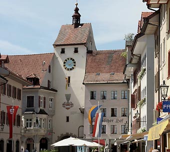 Kaiserstrae und das Untere Tor in Waldshut