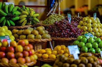 Frchte auf dem Wochenmarkt