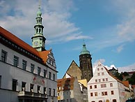 Rathaus und Marienkirche in Pirna