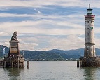 Hafeneinfahrt in Lindau im Bodensee