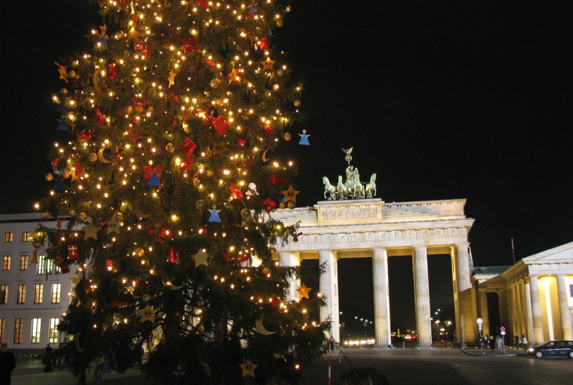 Weihnachtsbaum am Brandenburger Tor