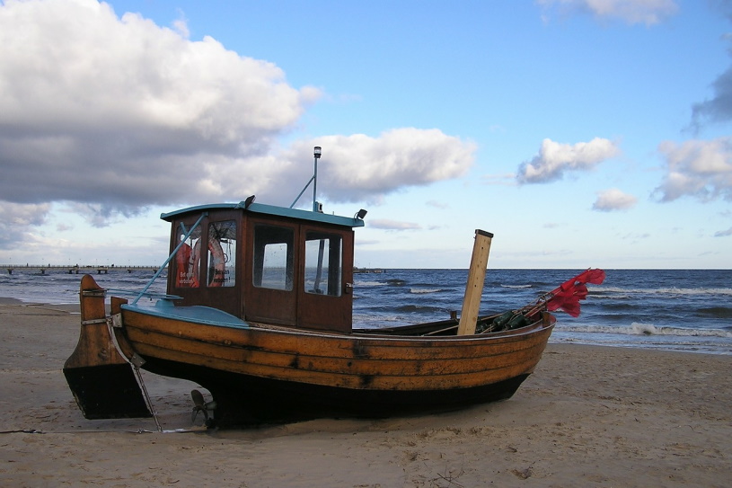 Boot am Strand