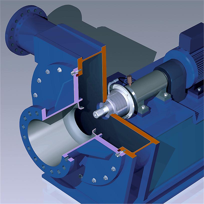 3D-Modell eines Turboverdichters