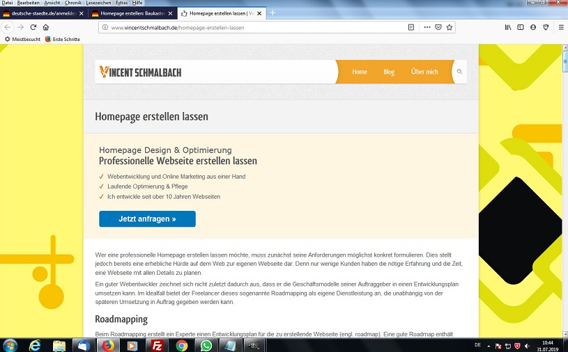 Homepage erstellen lassen