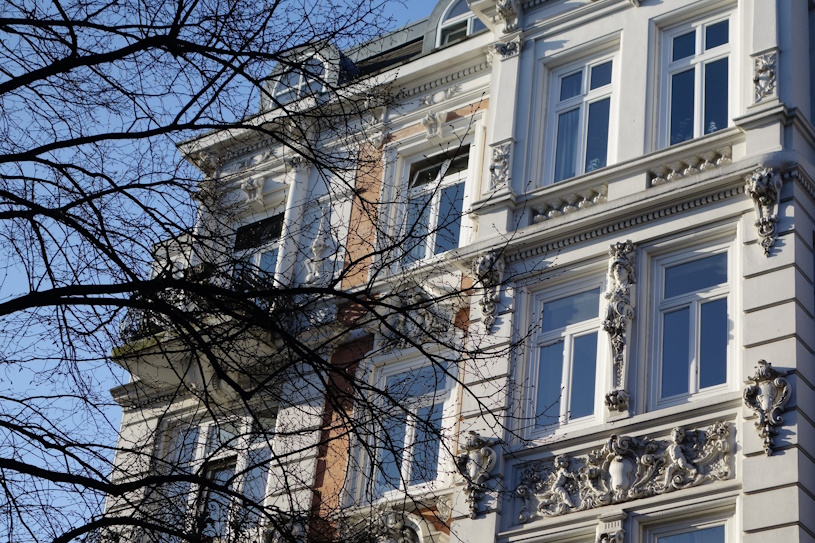 Fenster in einem Jugendstilgebäude Fenster in einem Jugendstilgebäude