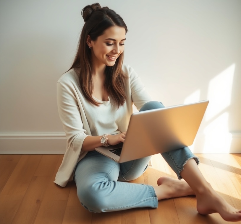 Frau am Laptop