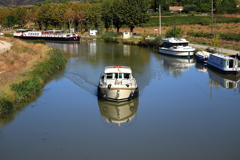 Hausboote auf dem Canal du Midi