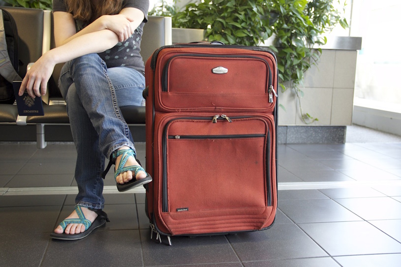Reisen mit Koffer