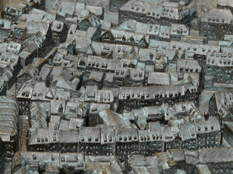 Stadtplan auf Metallplatte in Konstanz Stadtplan auf Metallplatte in Konstanz