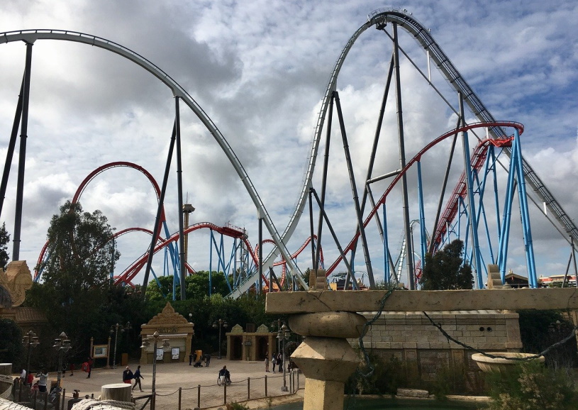 Achterbahn in PortAventura