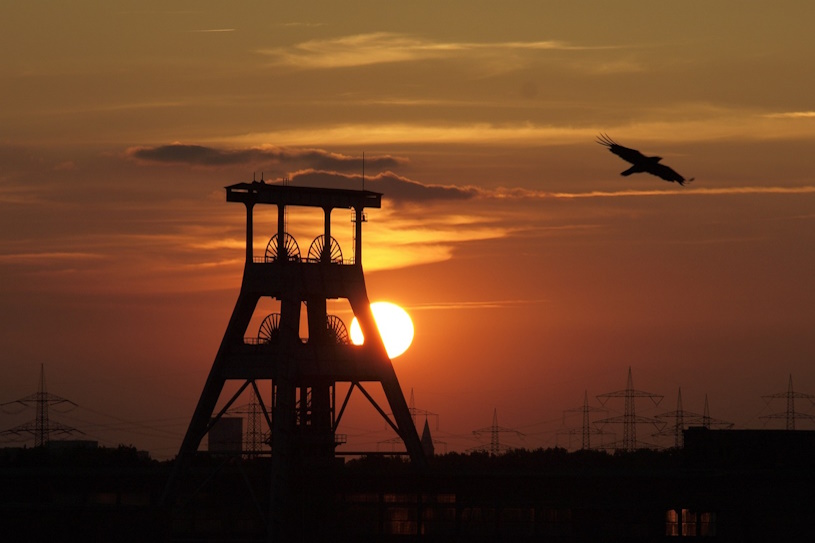Zechenturm bei Sonnenuntergang