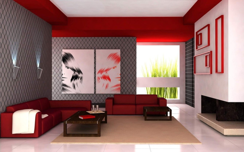 Wohnzimmer modern eingerichtet