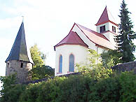 Stadtmauer mit Evangelischer Kirche Herbstein