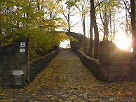 Aufgang vom Museumshof zur Burgruine Reichenfels in Hohenleuben