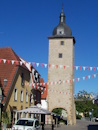 Das Untere Tor (Gaibacher Tor) ist Teil der Stadtbefestigung von Volkach.