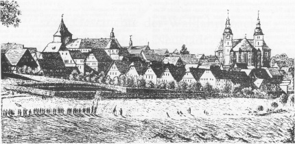 Wallfahrerzug vor Walldrn um 1820